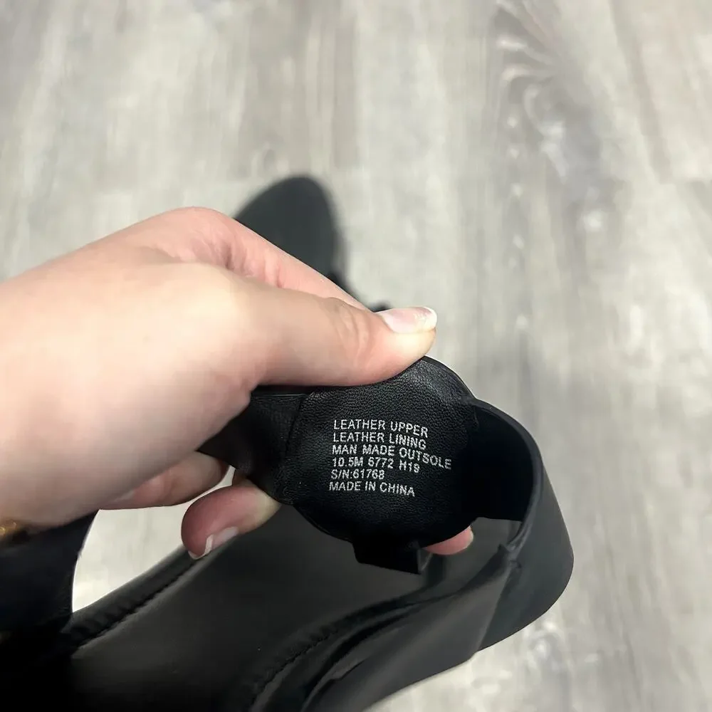 Tory Burch Black Bryce Logo Thong Sandal Size 10.5